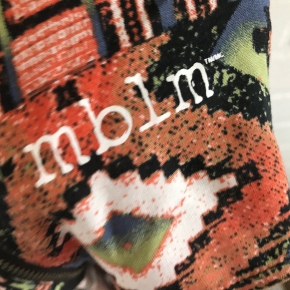 mblm Swing Dress Fringe Southwestern print Native Wrap Orange Black 4X - Picture 6 of 8